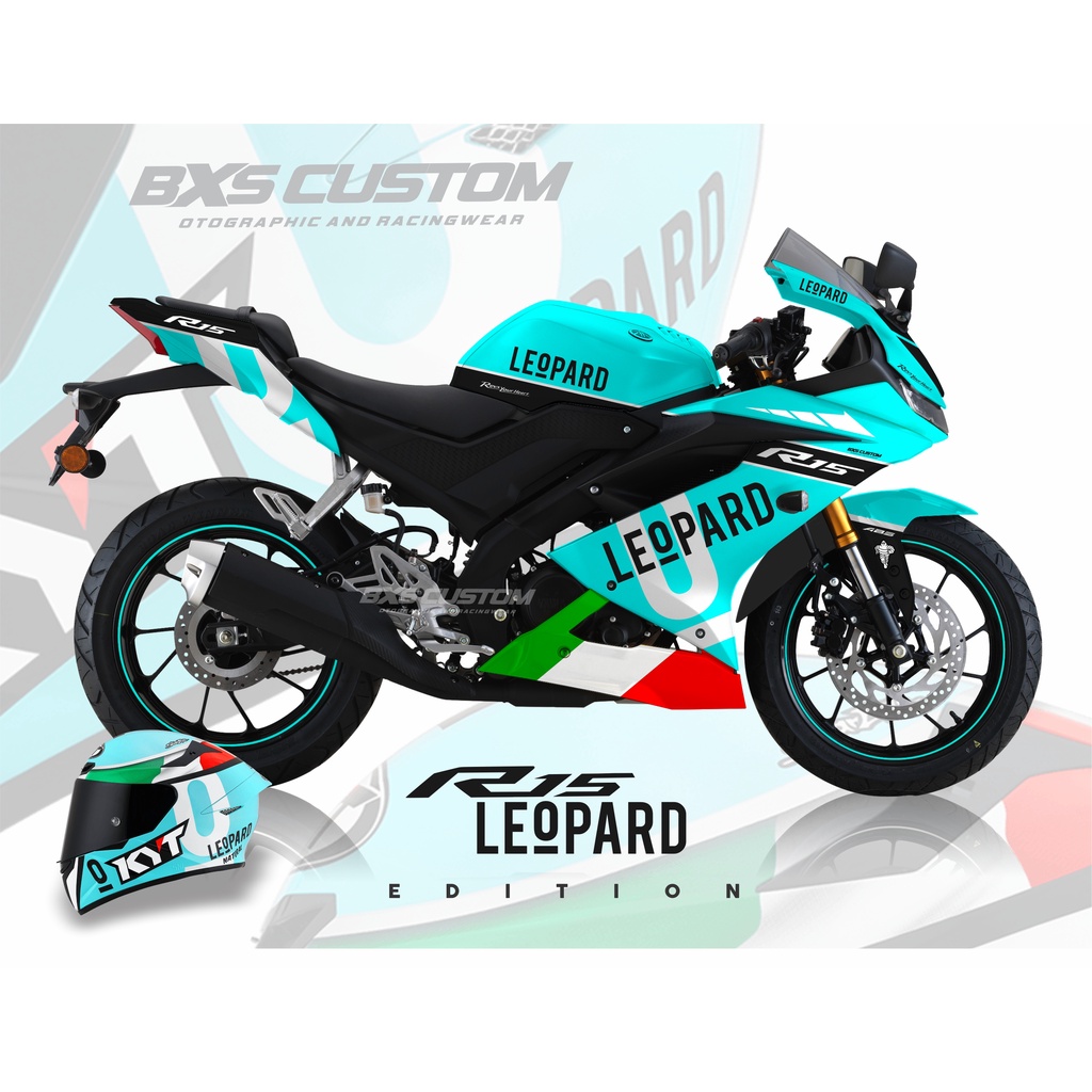 STICKER DECAL R15 LIVERY KYT LEOPARD LIMITED EDITION STICKER FULL STIKER DECAL YAMAHA R15