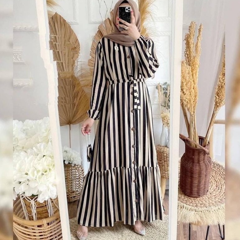 GAMIS SALUR - GAMIS MOTIF GARIS