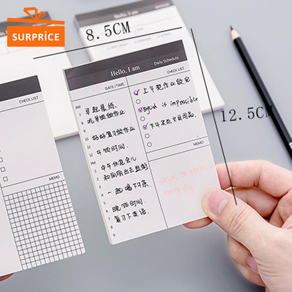 Surprice Notes To Do List Warna Putih /  Sticky Notes Putih / Memo Tempel Karakter Lucu dan Unik / Notebook Catatan Memo Karakter / Memo Tempel Korea Note / Tempelan Kertas-1