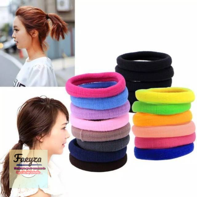 Ikat rambut isi 72 pcs elastis wol