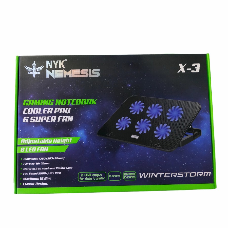 NYK Nemesis X-3 Winterstorm Notebook Cooling Pad