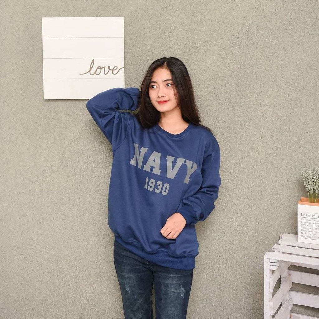 Nara Grosir - Navy Sweater | Fashion Terkini | Sweater Termurah