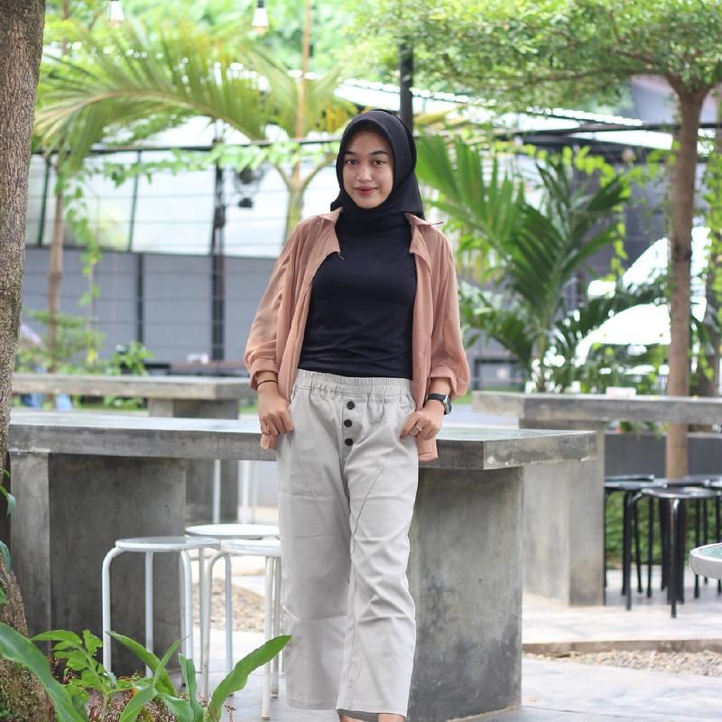 TERMURAH CELANA PANJANG WANITA ERDE PANTS KOREA CEWEK BAGGY BAHAN KATUN TWIIL STRETCH