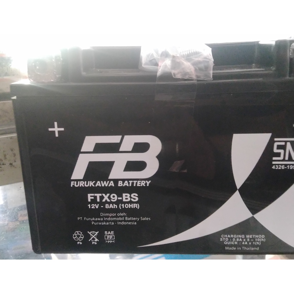 aki accu sepeda motor furukawa ftx9-bs