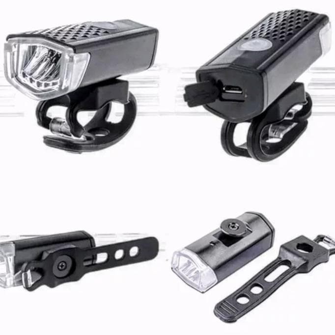 Lampu Sepeda USB Charge Raypal 300 Lumens Headlight, Lampu Hias Sepeda, Lampu Depan Belakang Sepeda