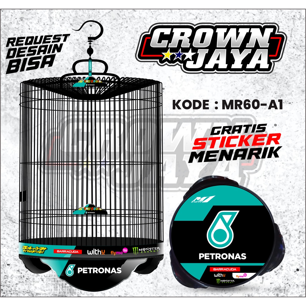 DECAL STICKER STIKER SANGKAR MURAI - SETIKER SANGKAR MURAI BULAT ORIQ - DECAL TEBOK MURAI CUSTOM DES
