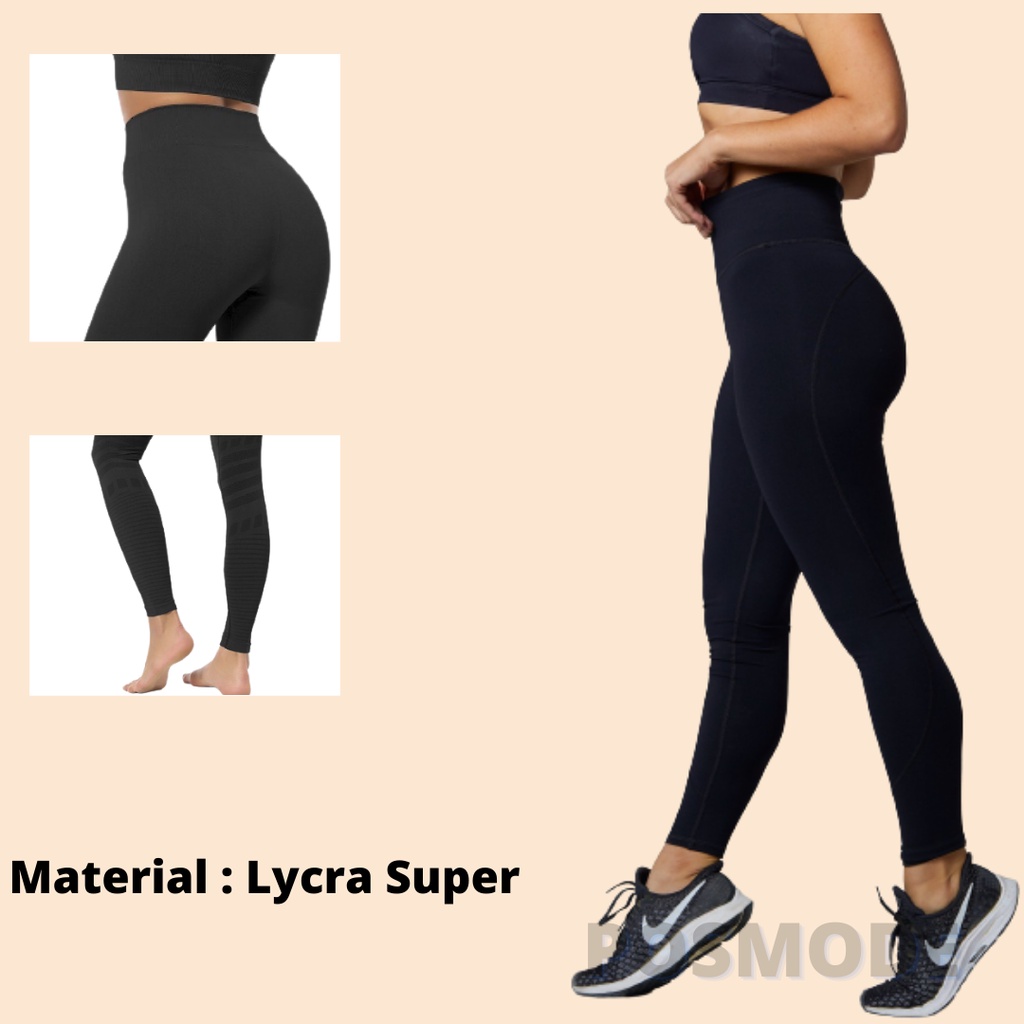 LEGING CELANA SENAM GYM AEROBIC JOGGING SPORTY LEGGING MANSET BODIES  WANITA PEREMPUAN ANTI NYEMPLAK
