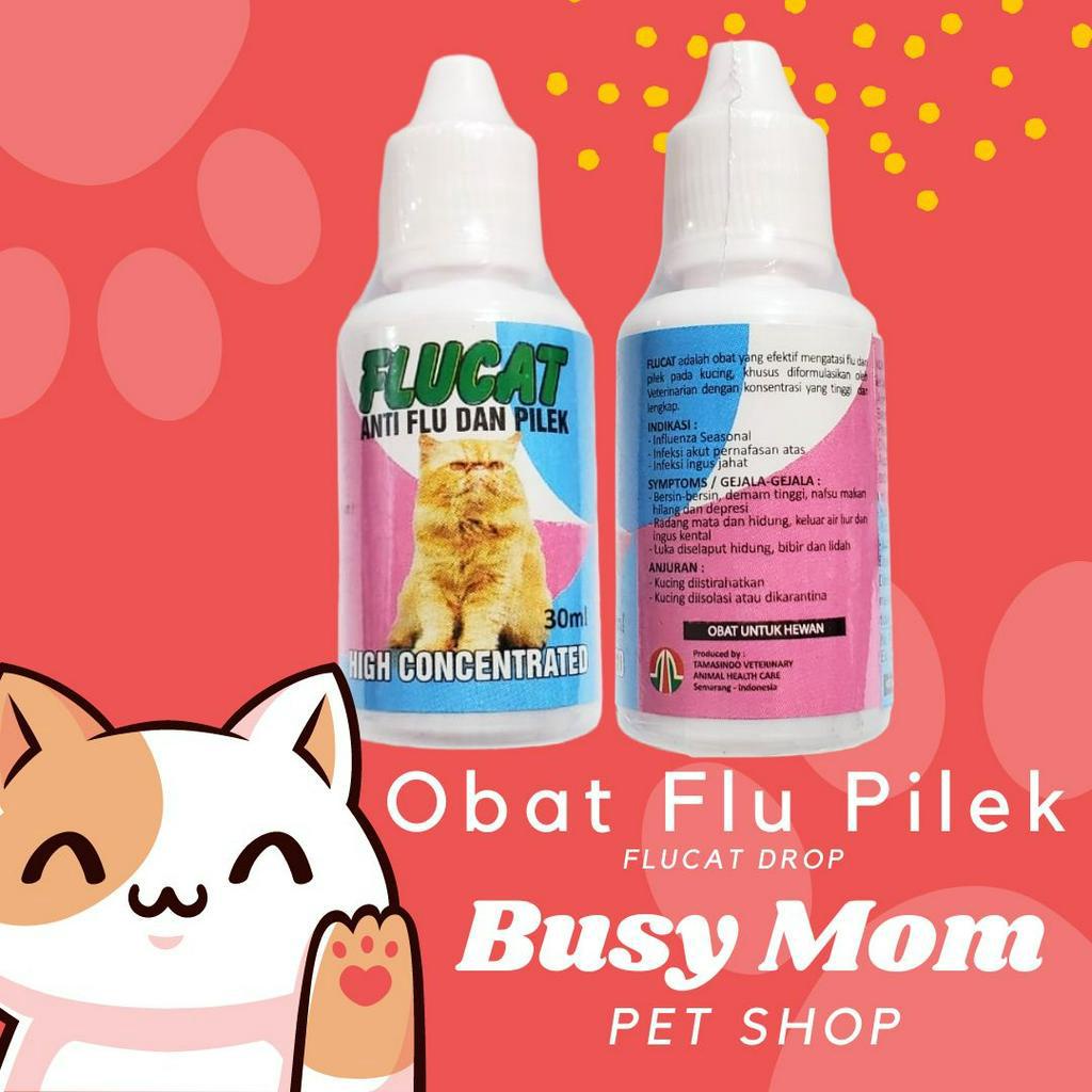 Flucat Drop 30ml Obat Flu Pilek Kucing Cat Kitten Flu Cat 30 ml