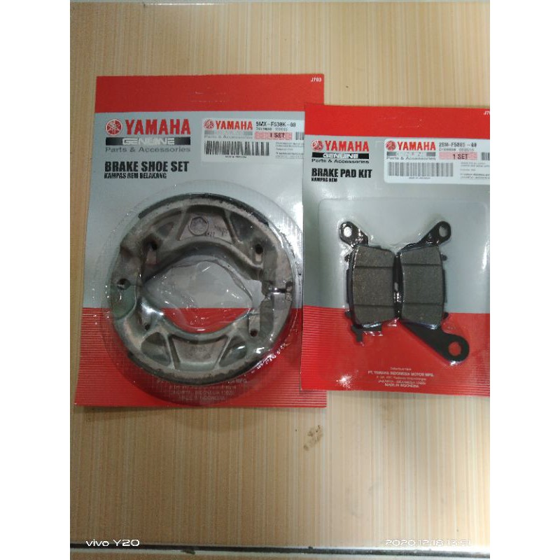 kampas Rem depan blkang Mio M3 fino125