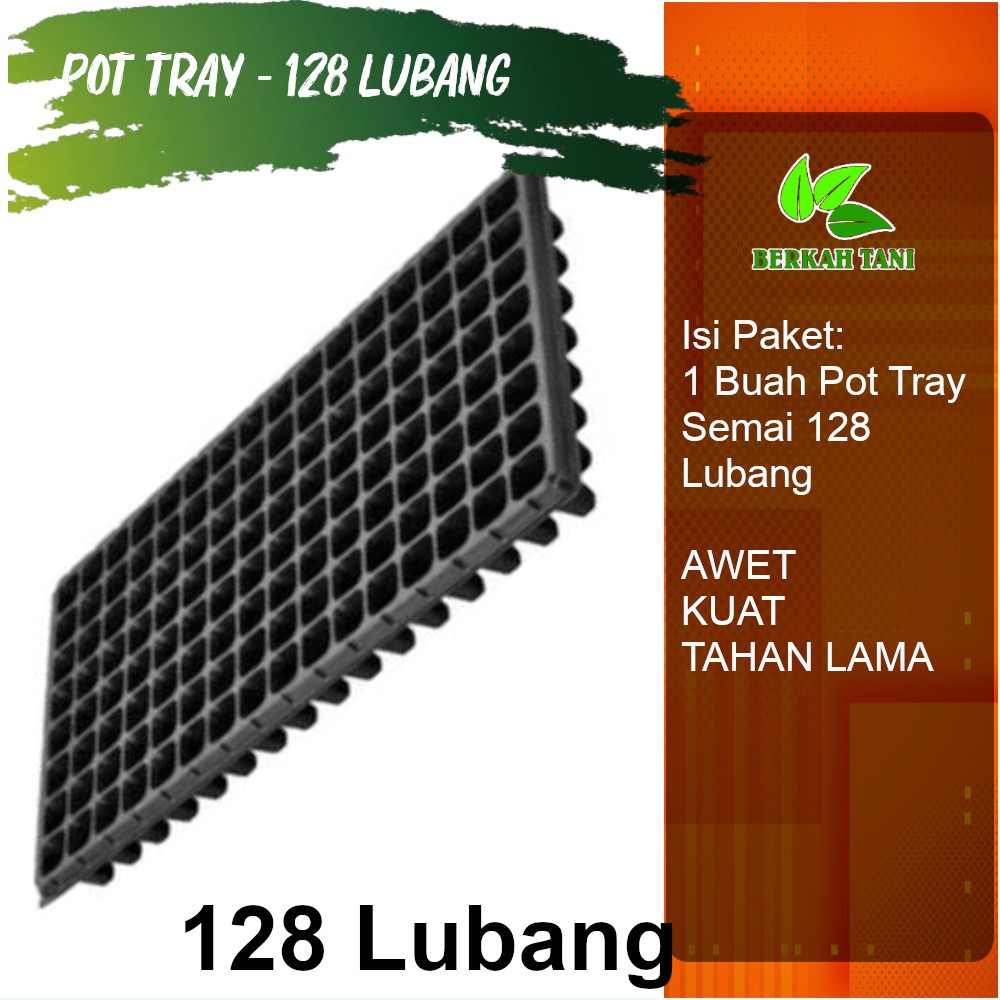 Tray Semai Pot Tray 128 lubang Bahan Tebal