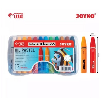 TITI / JOYKO OIL PASTEL KRAYON MINYAK TI-P-12CHC 12 WARNA / COLORS CRAYON ANAK SET TERMURAH