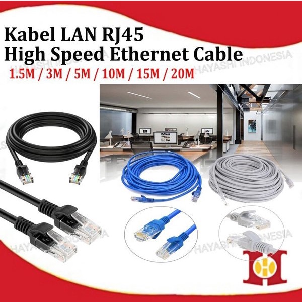 Kabel LAN Ethernet Internet UTP RJ45 Cat5E 1.5 3 5 10 15 20 Meter