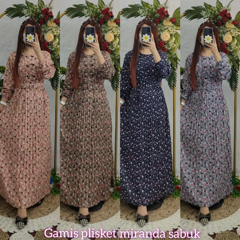 GAMIS PLISKET BUNGA