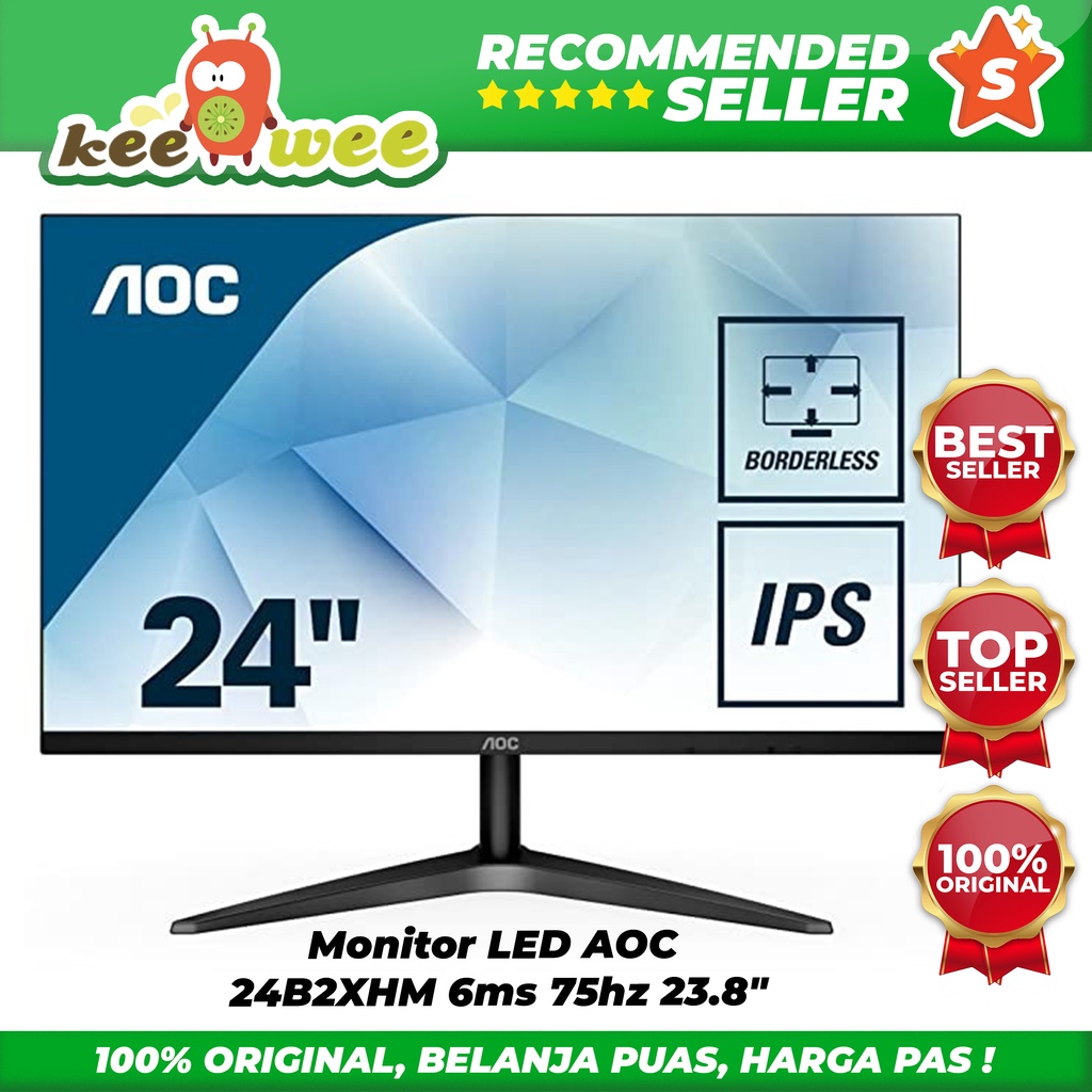 Monitor LED AOC 24B2XHM 6ms 75hz 23.8"