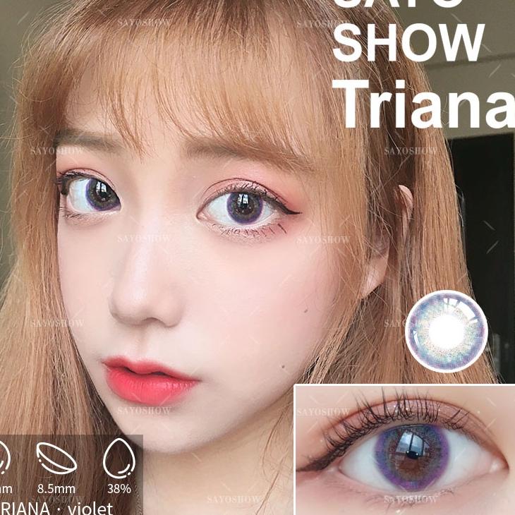 Top Produk.. ✔️100% ORI SAYOSHOW TRIANA Sepasang Softlens Brown Minus 14 mm ( NORMAL S/D-8.00) Conta