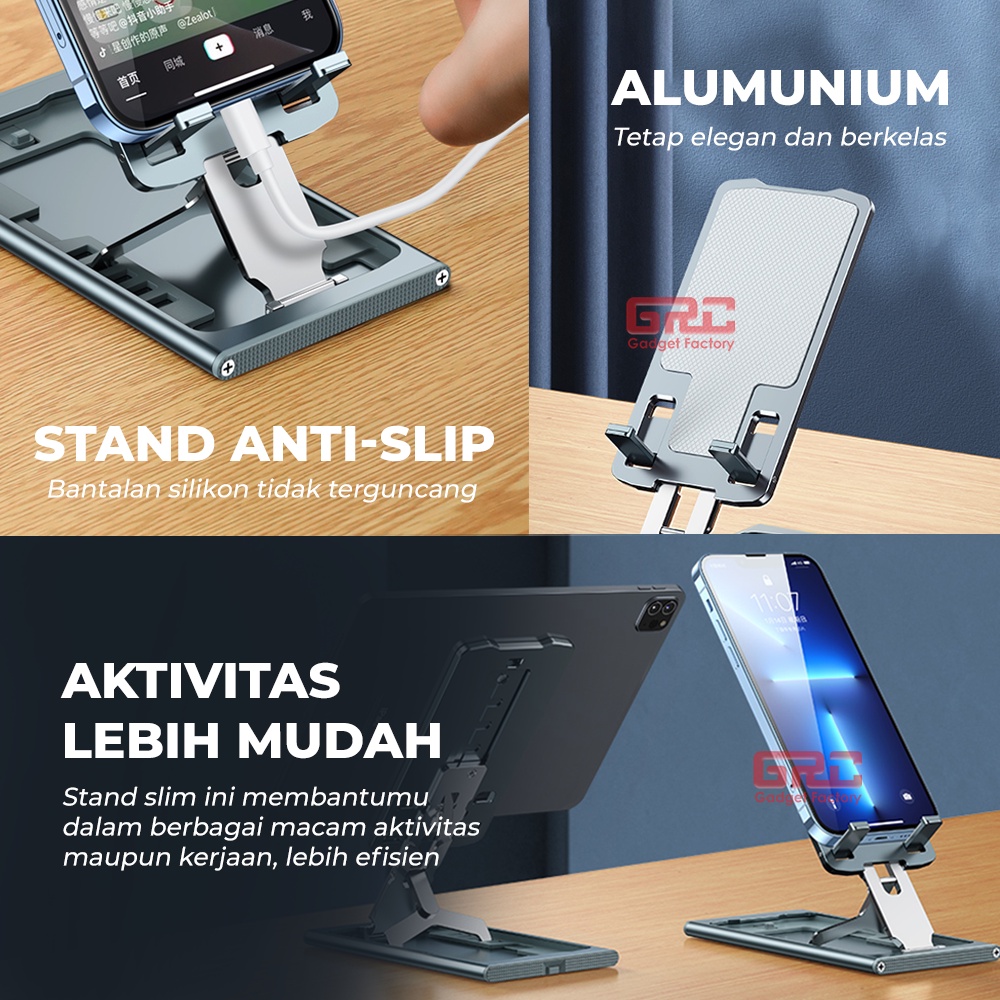 Holder Handphone Tablet Dudukan Standing HP Tab iPad Stand Lipat