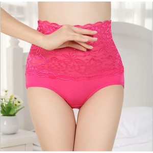 Sexy Lace High Waist Panties Bamboo Fiber Seamless Underwear