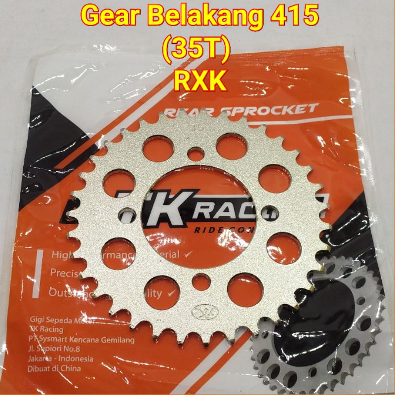 TK Racing Gear Belakang 415 RXK RX King New Fizr Vega R New Jupiter Z New MX 31T 32T 33T 34T 35T 36T 37T 38T 39T 40T 41T 42T 43T 44T 45T-35T 415
