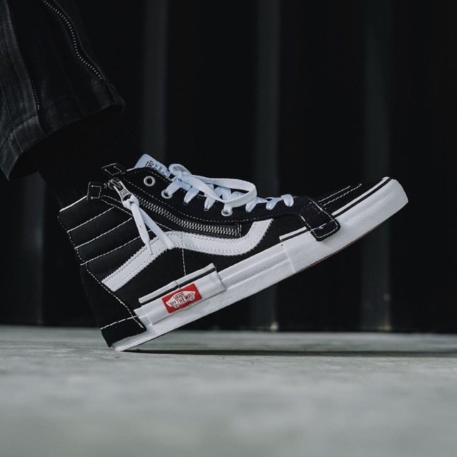 Vans Sk8 Hi Cut and Paste Black White