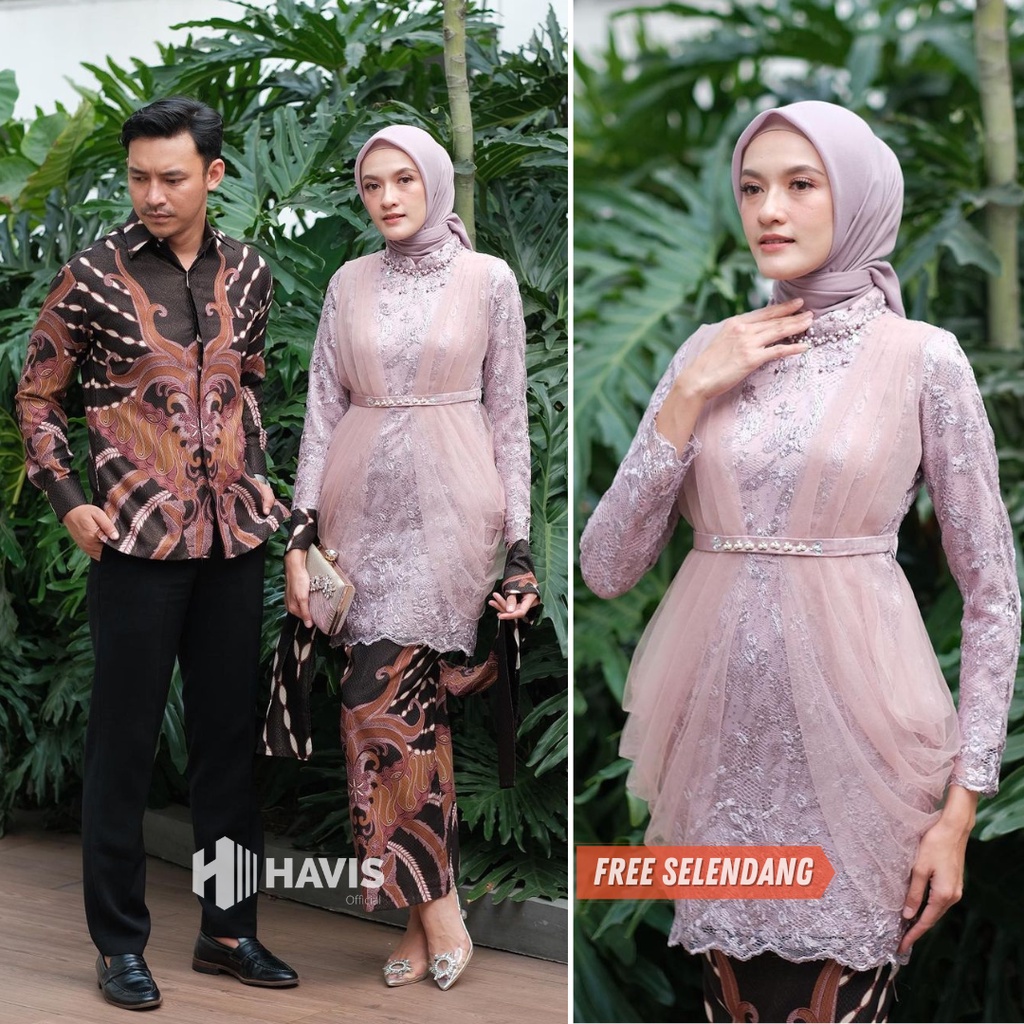 Kebaya Couple Modern Kebaya Wisuda Lamaran Baju Tunangan Batik Brokat Terbaru Baju Couple Pasangan Kondangan Terbaru