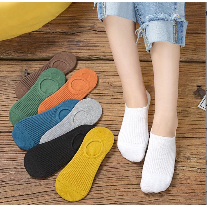 Kaos Kaki Pria Wanita Pendek Angkle Japanese Cool Solid Line SCH024