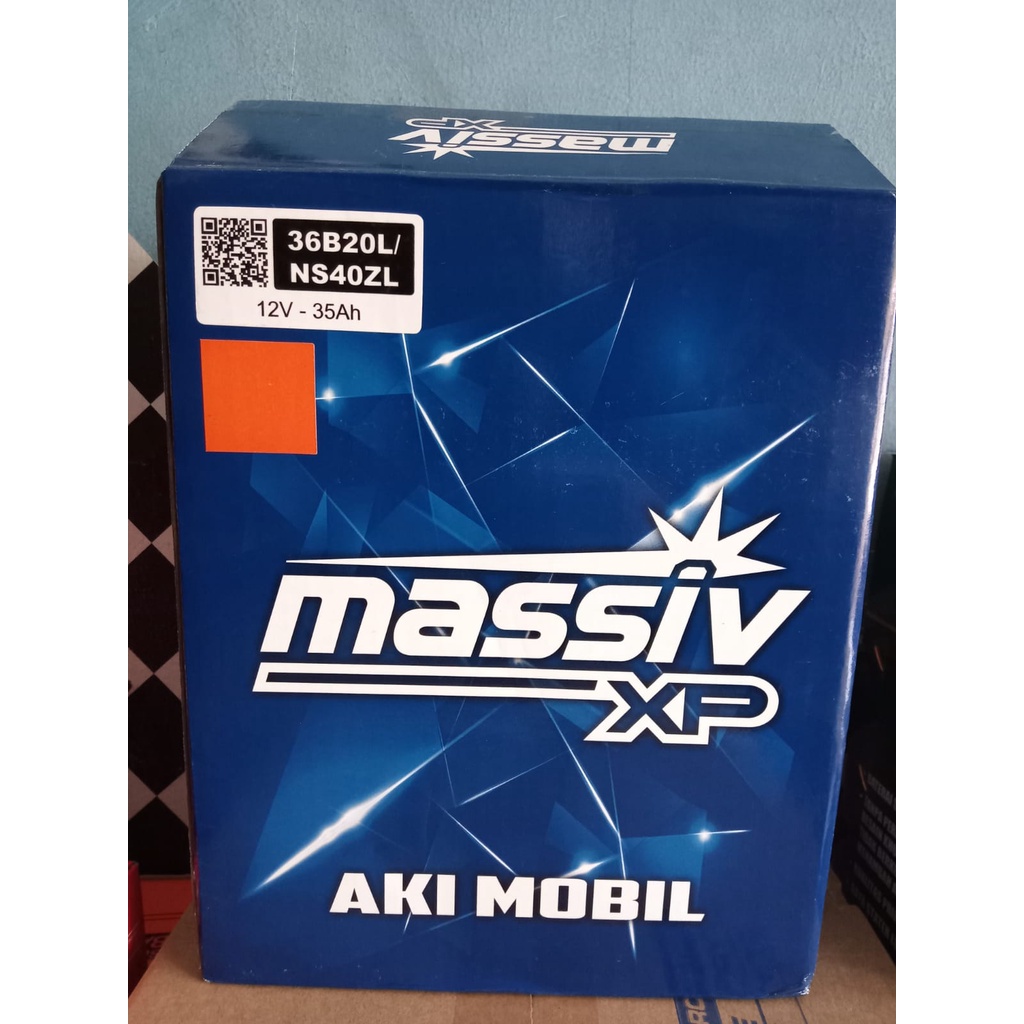 Aki mobil massiv xp NS40ZL (36B20L) untuk Toyota Agya, Calya, Corolla Altis, Hilux, Daihatsu Ayla, Sigra, Sirion, Honda City, Jazz, Brio, Mobilio, dll AKI BASAH