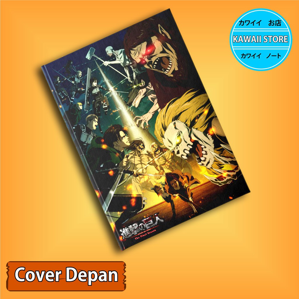 

Notebook / Pocket book Hard Cover Anime Shingeki no Kyojin FINAL SEASON belakang uk A5 & A6 / Notes Book