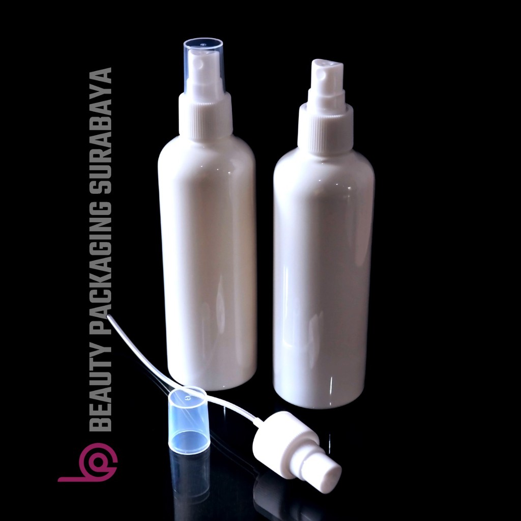 Botol Plastik PET 250ml BR Putih Tutup Spray