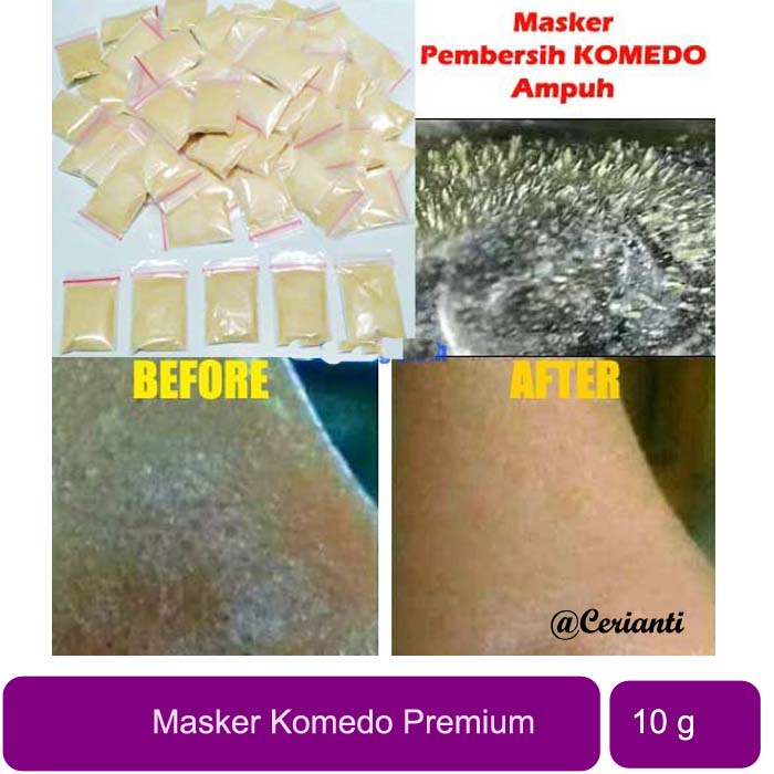 Masker Gelatin Organik Komedo PREMIUM 10Gr_Cerianti