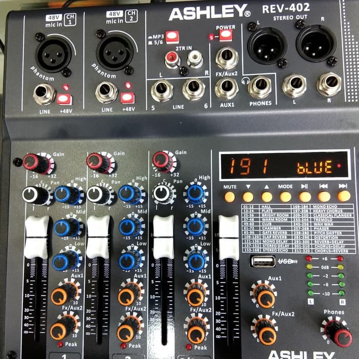 MIXER AUDIO ASHLEY REV402/REV 402 FREE KOPER ORIGINAL GARANSI