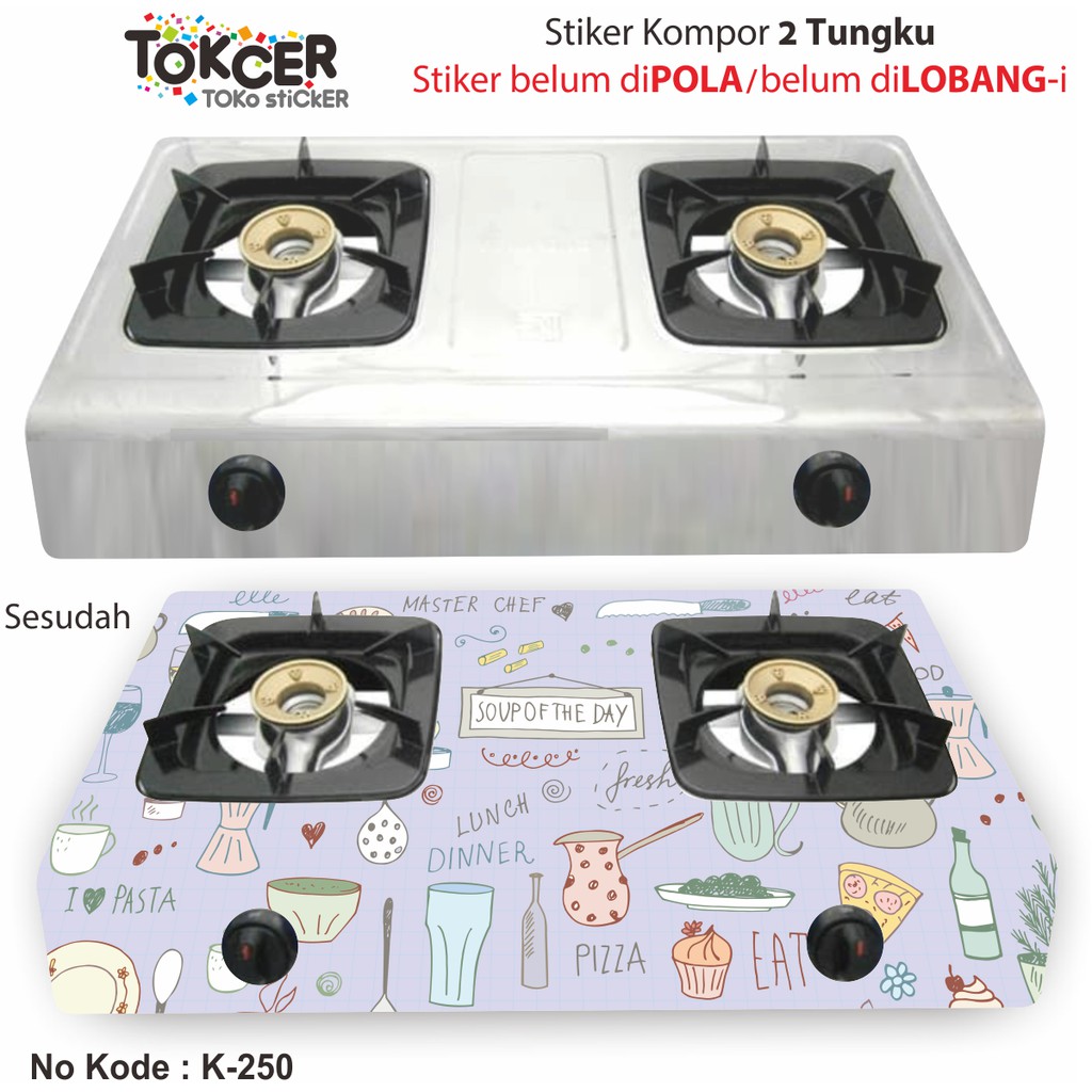 Stiker Kompor 2 Tungku Masterchef SHABBY