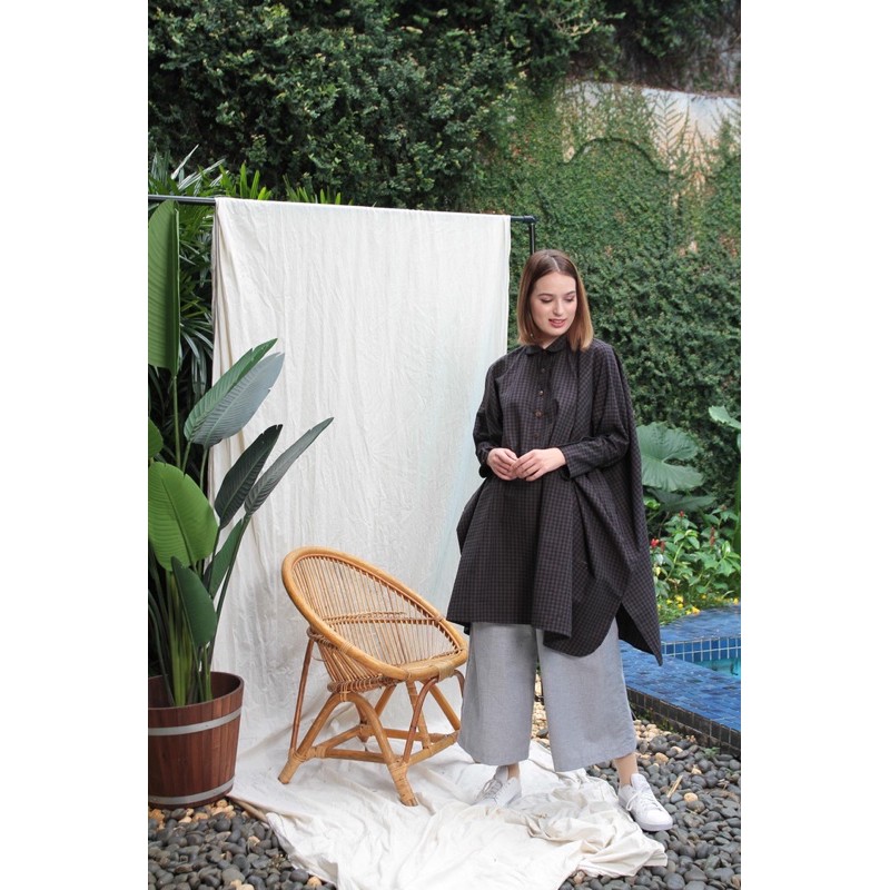 Plaid Overshirt on Brown