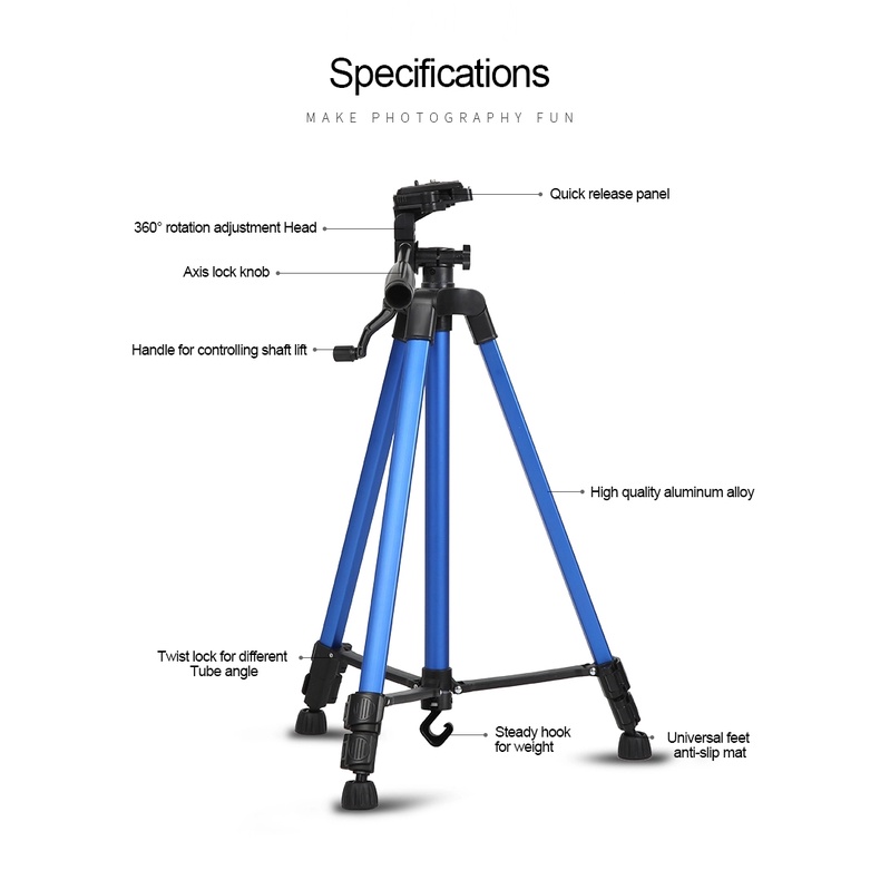 Tripod Universal SK 3366 Tripod Stand 1.4 Meter For Smarphone Camera DSLR Portable Free Holder U