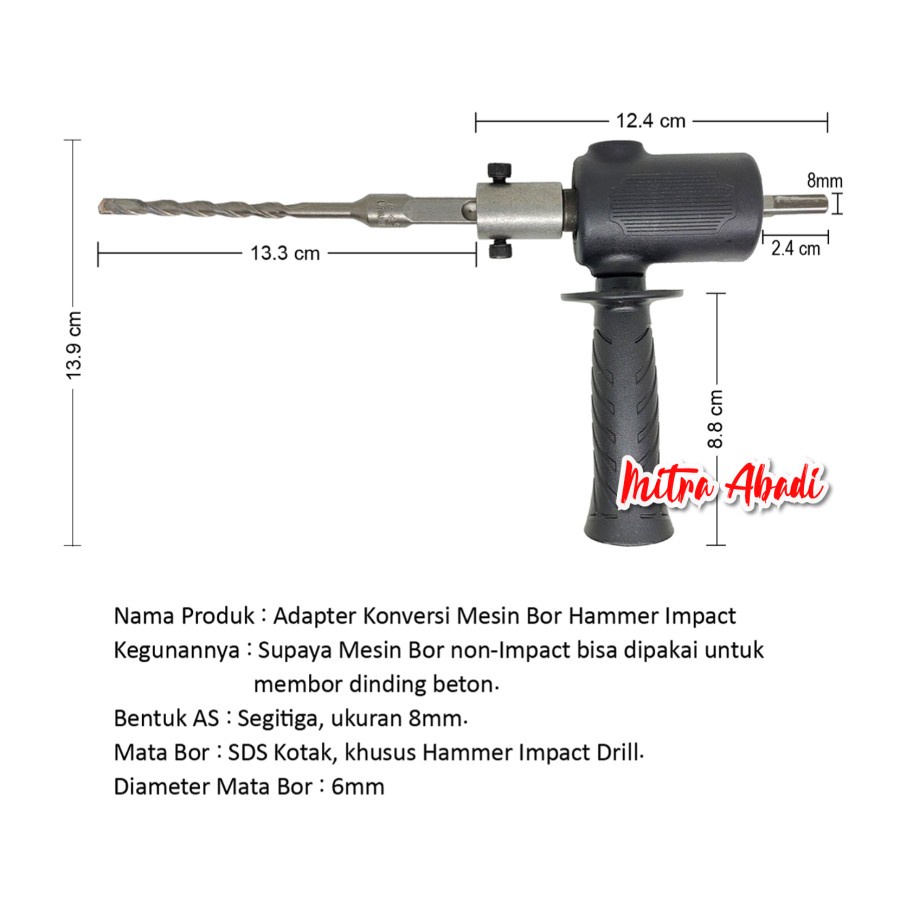 Promo Adapter Konversi Mesin Bor Impact untuk Bor Beton