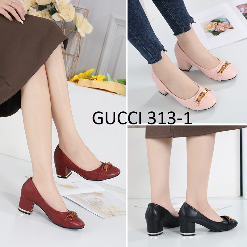 SEPATU KERJA HEELS PLATFORM SHOES 313-1