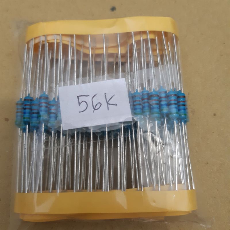 Resistor 56K 1/2W metal film taiwan 100biji