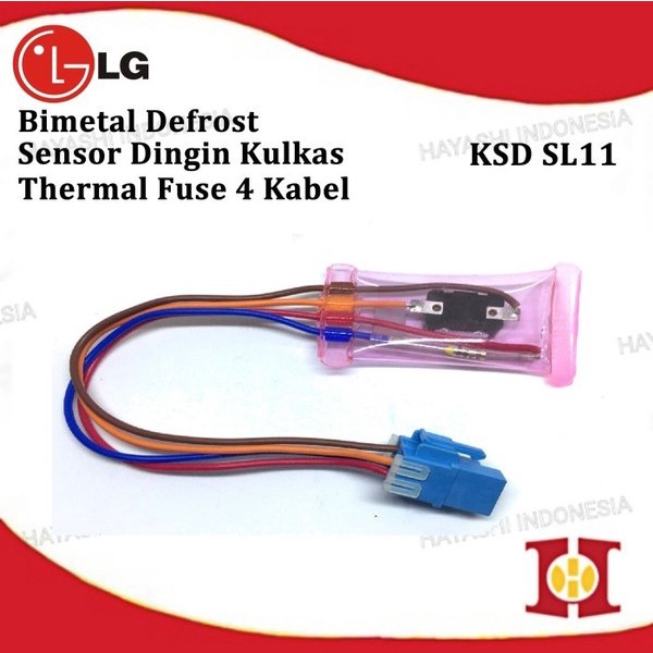 Defrost Bimet4l Fuse Dingin Dalam Kulkas 4 Kabel Gabung LG Sanken