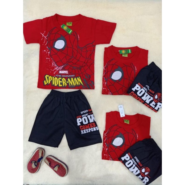 SETELAN BAJU ANAK SPIDERMAN/SETELAN BAJU ANAK LAKI LAKIl