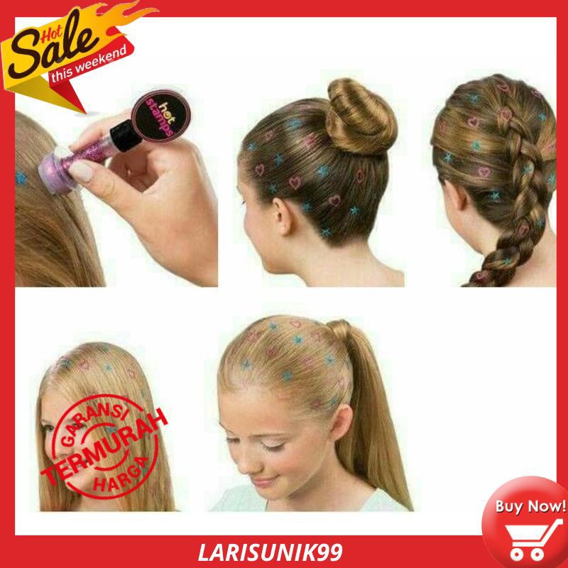 

[Bisa Bayar Di Tempat/COD] Super Murah! Stempel Untuk Hiasan Rambut Warna Warni Hair Hot Stamp Sale!