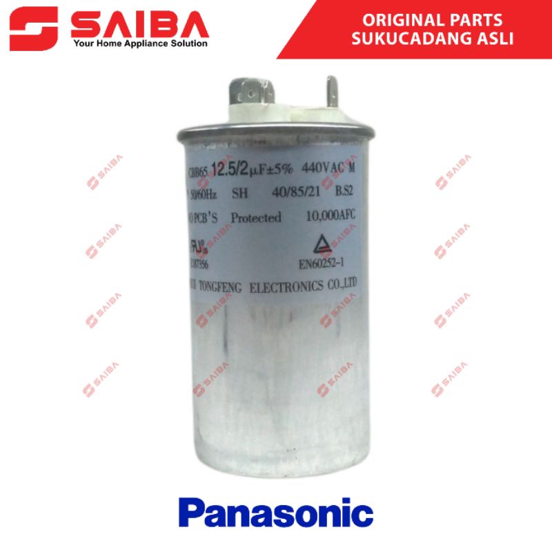 Kapasitor Capacitor AC PANASONIC  1/2 Pk 12,5+2 uf Original