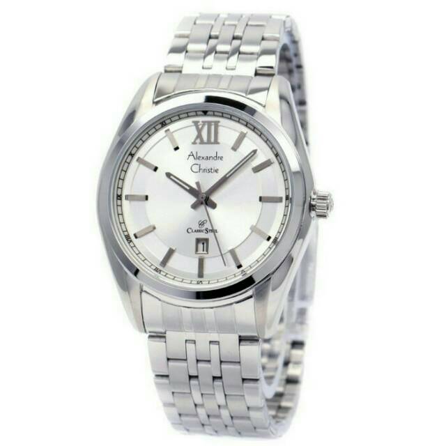 Jam Tangan Pria Alexandre Christie AC 8501Silver  Original