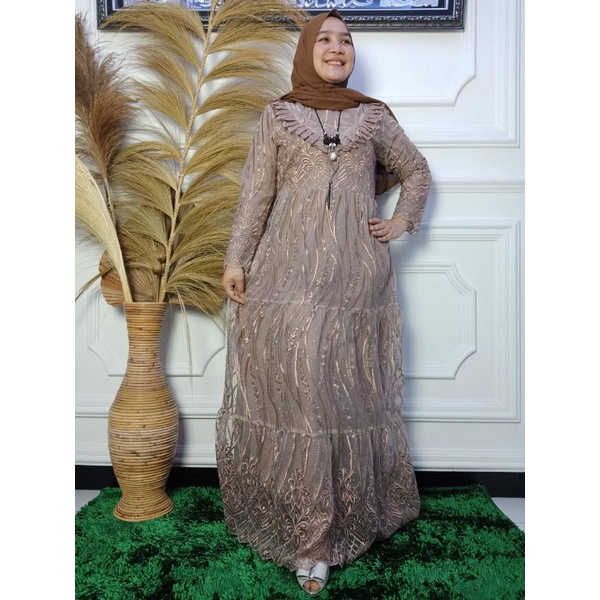 GAMIS RATU / KEBAYA ORIGINAL /DRESS BROKAT TERBARU /GAMIS PESTA