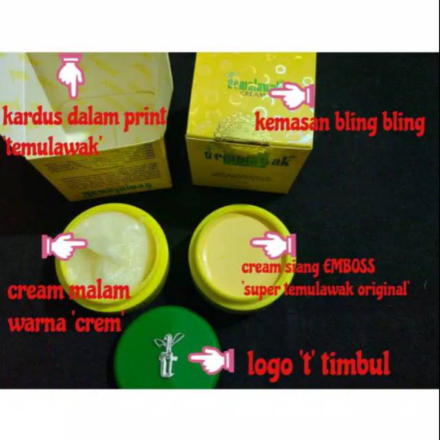 Cream Temulawak Original Malaysia, Hologram Emboss Blink Blink, Krim Temulawak Asli