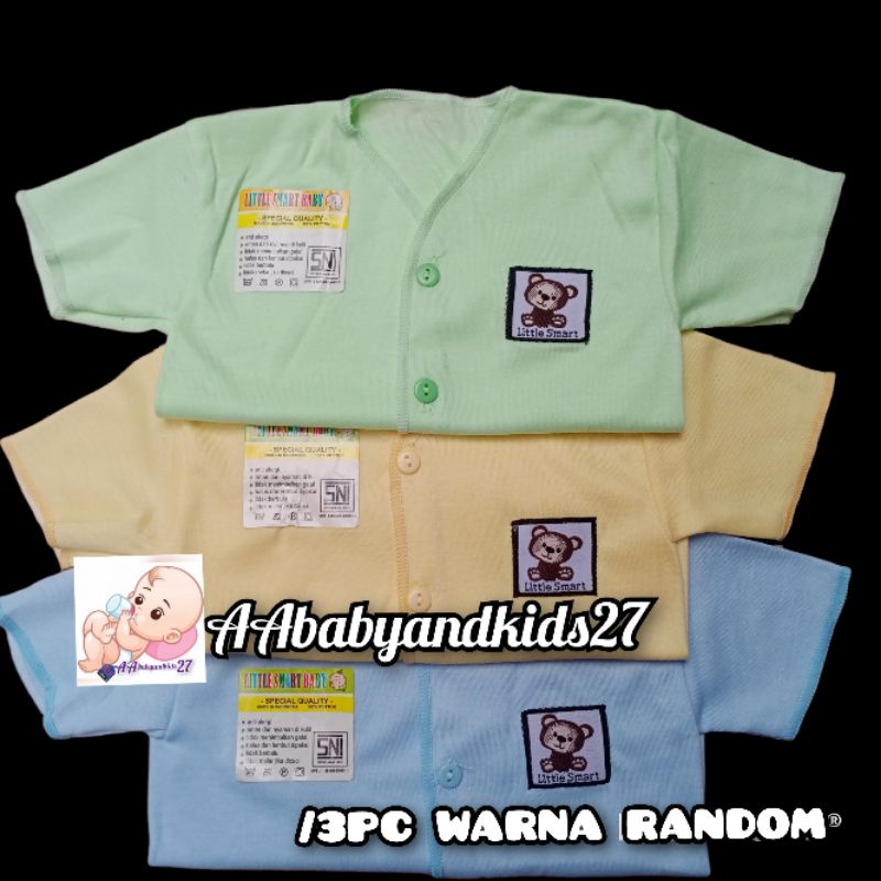 Produk Terbaru!!!AIRIN Baju Bayi Lengan Pendek Polos Usia Newborn 0-4 bulan SNI HIGHT QUALITY