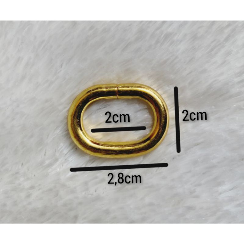 Ring oval/ ring tas ukuran 2cm ( 1 pcs)