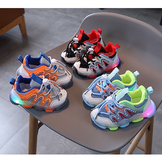 [Tokobig] Ziggy LED Sepatu Anak Sport Sneaker Anak Size 21-30 Usia 1-5 Tahun