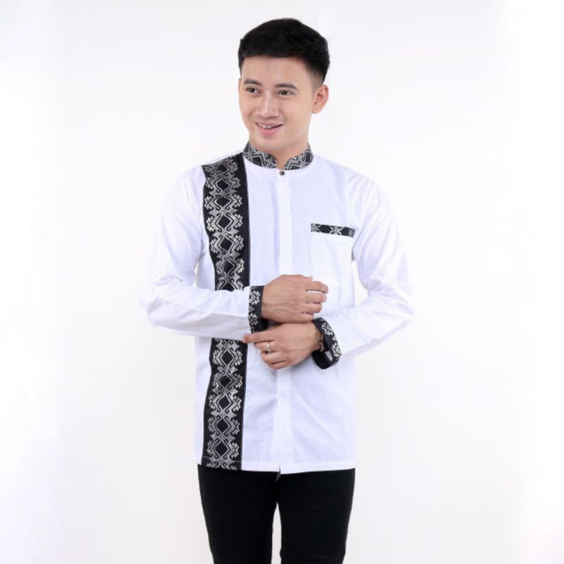 Baju Koko Kurta Dewasa Lengan Panjang Material Catton Adem Serap Keringat