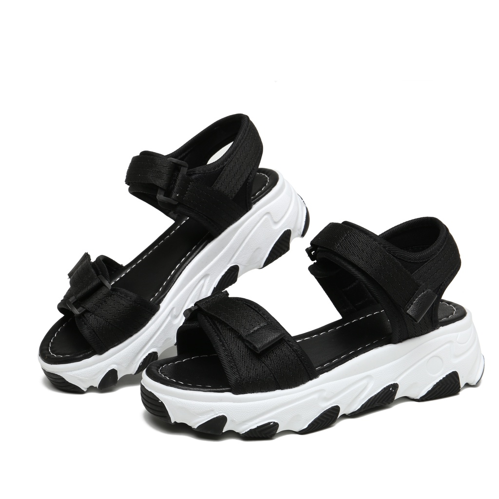 PVN Micha Sandal Wanita Black Cream Lilac 241-4