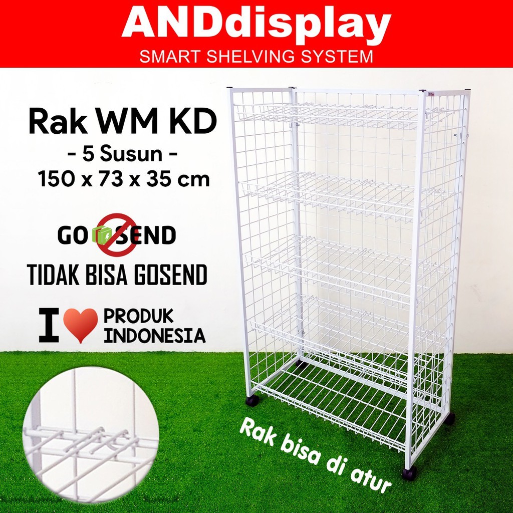 RAK WM KD 5SSN T.150CM PUTIH KERANJANG ROTI TEMPAT SNACK SERBAGUNA ANDDISPLAY