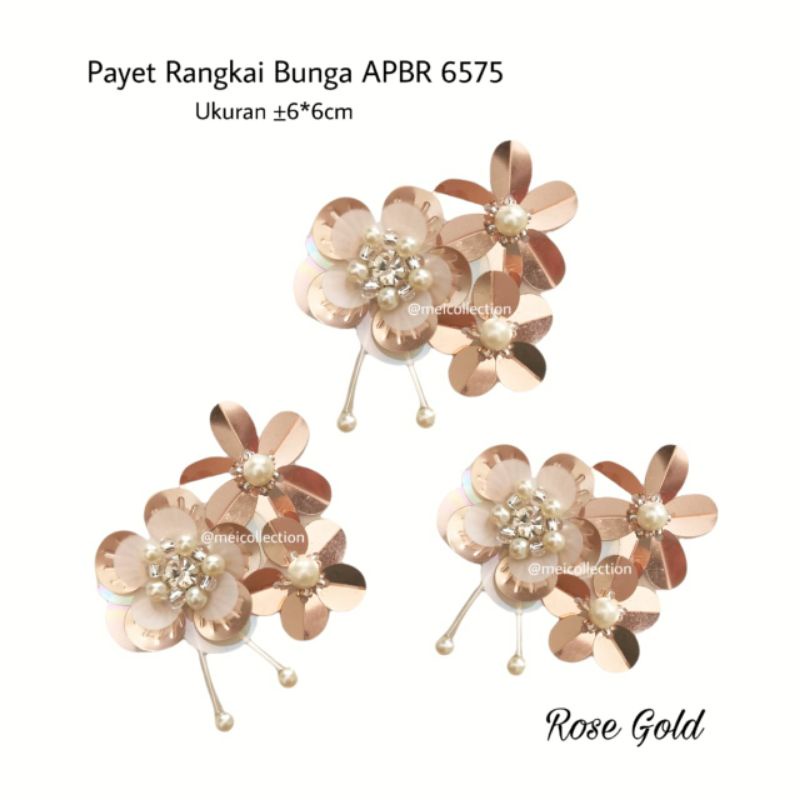 Payet rangkai bunga 3d APBR 6575